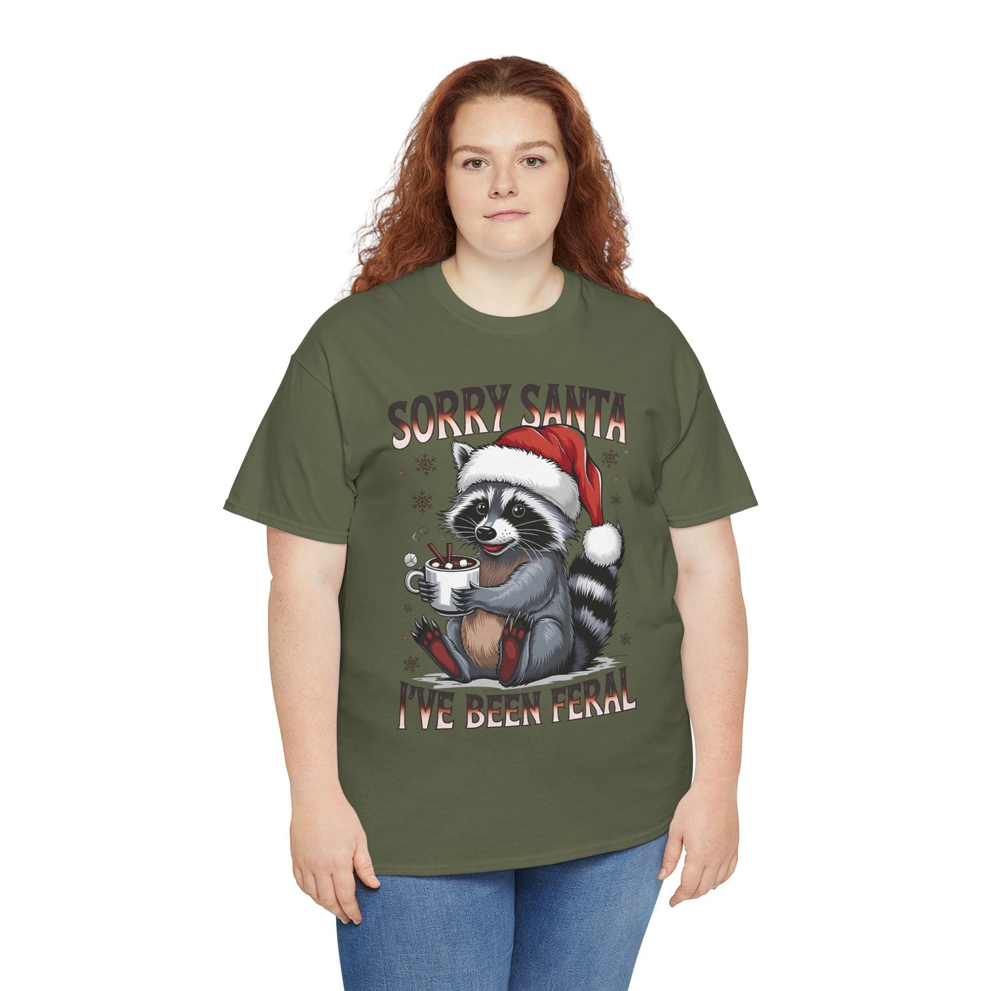 Festive Humor Unisex T-Shirt - 'Sorry Santa, I've Been Feral'