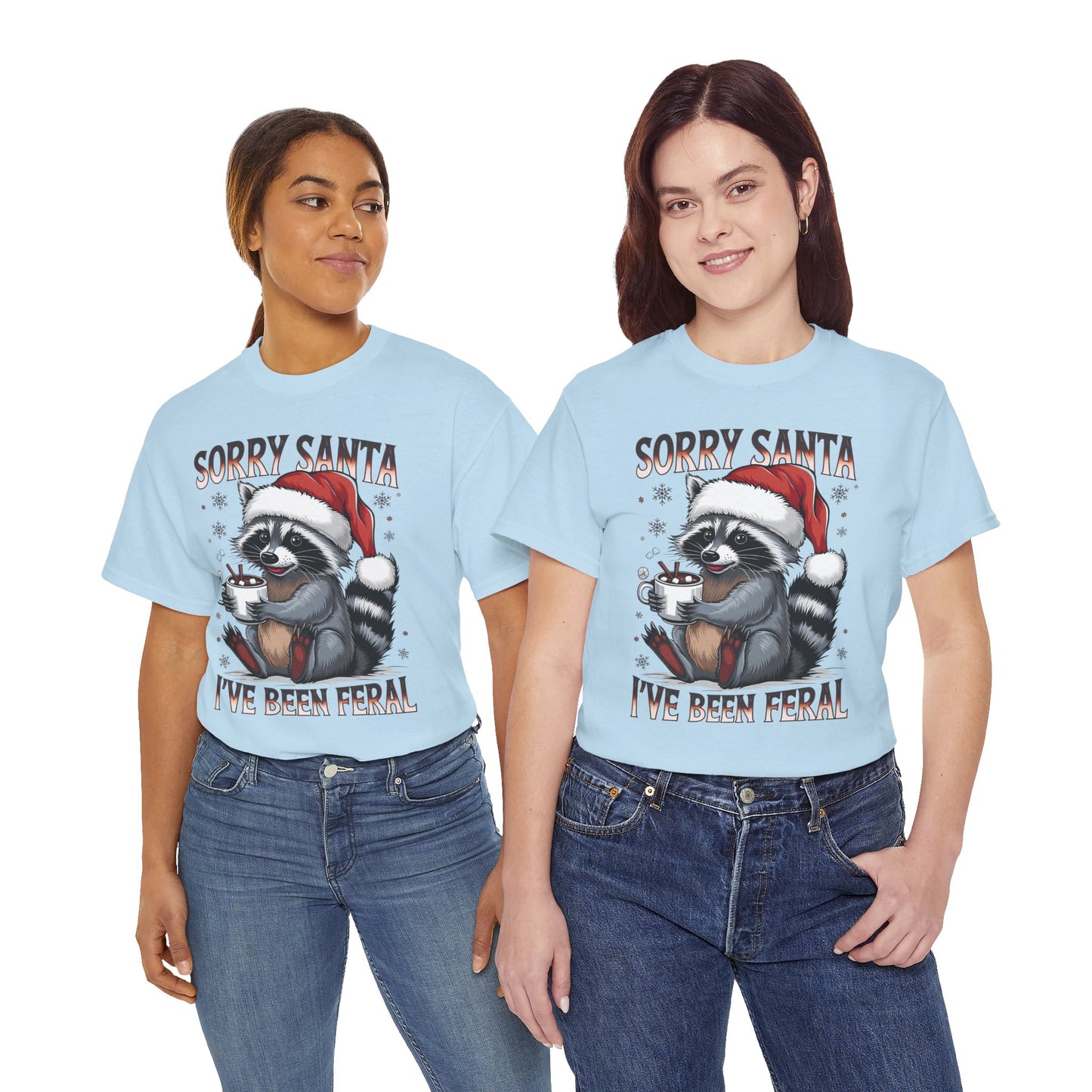 Festive Humor Unisex T-Shirt - 'Sorry Santa, I've Been Feral'