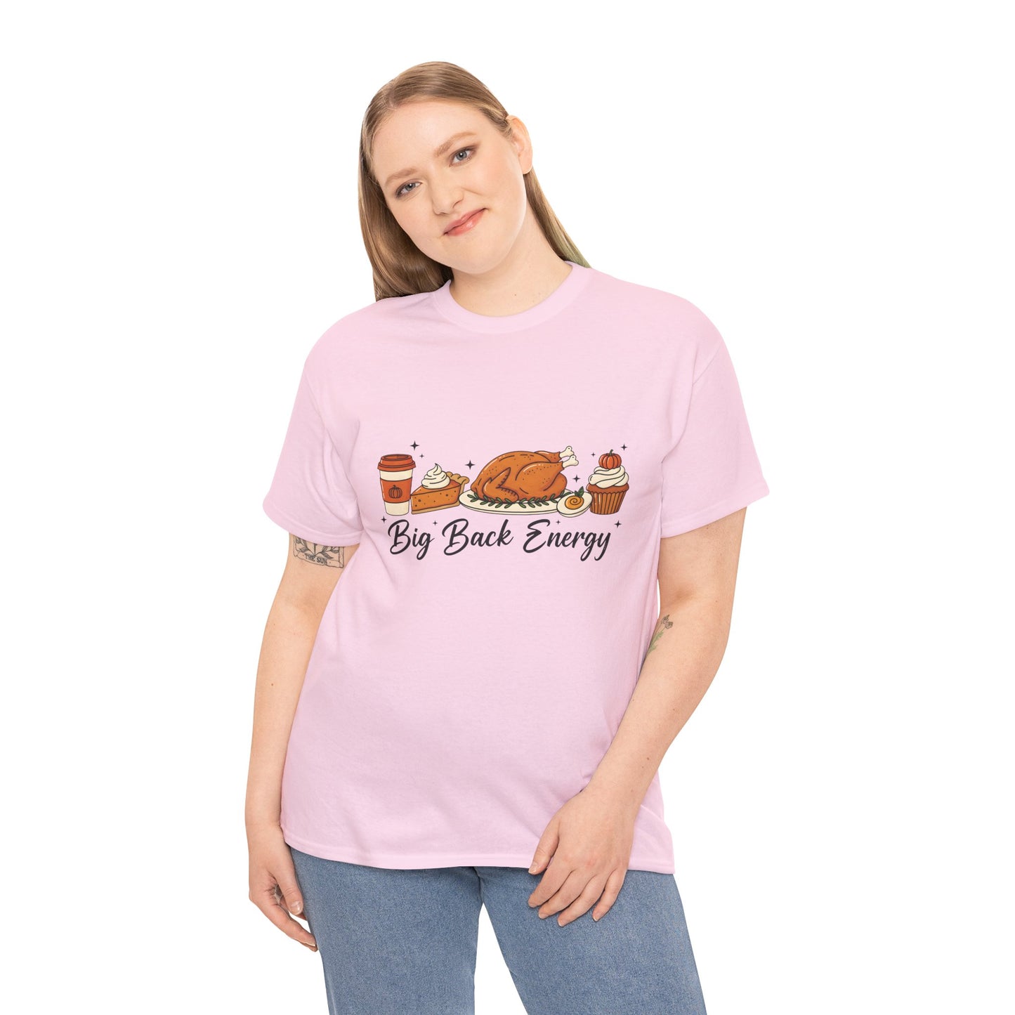 T-Shirt — "Big Back Energy" Thanksgiving Turkey Graphic Tee