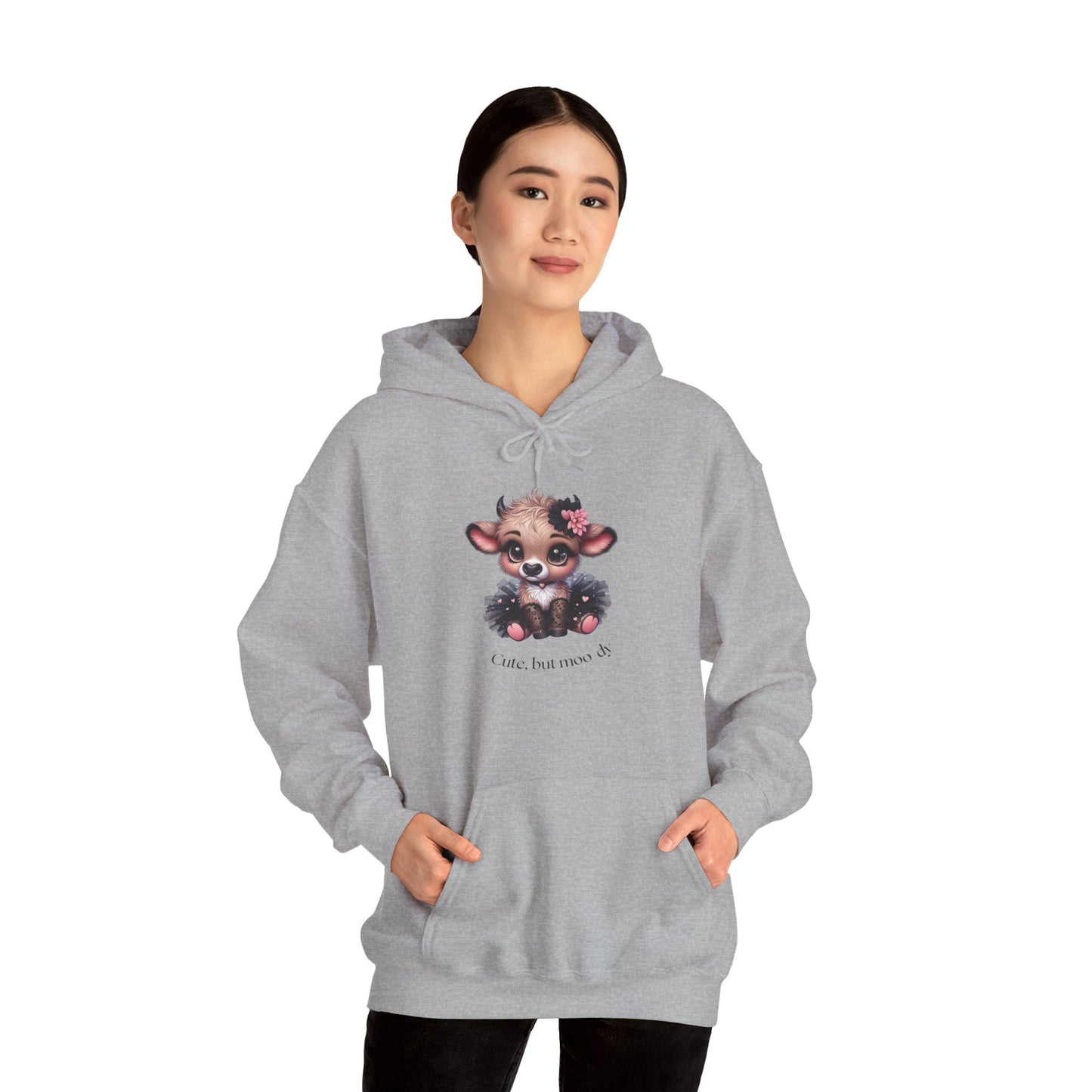 Cute But Moo-dy Cow Tee | Funny Cow Hoodie for Women
