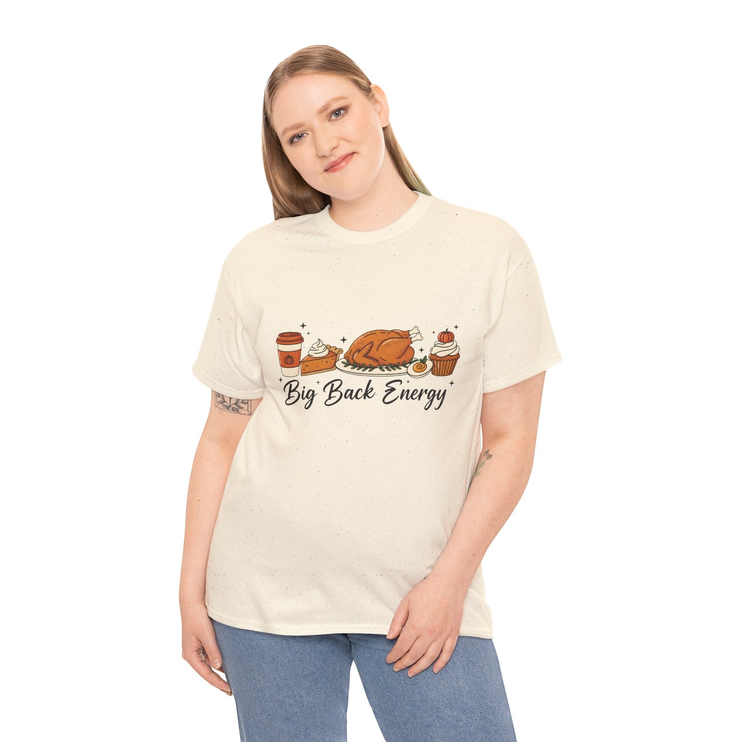 T-Shirt — "Big Back Energy" Thanksgiving Turkey Graphic Tee