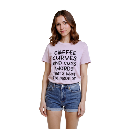 Coffee and Curves Graphic Tee