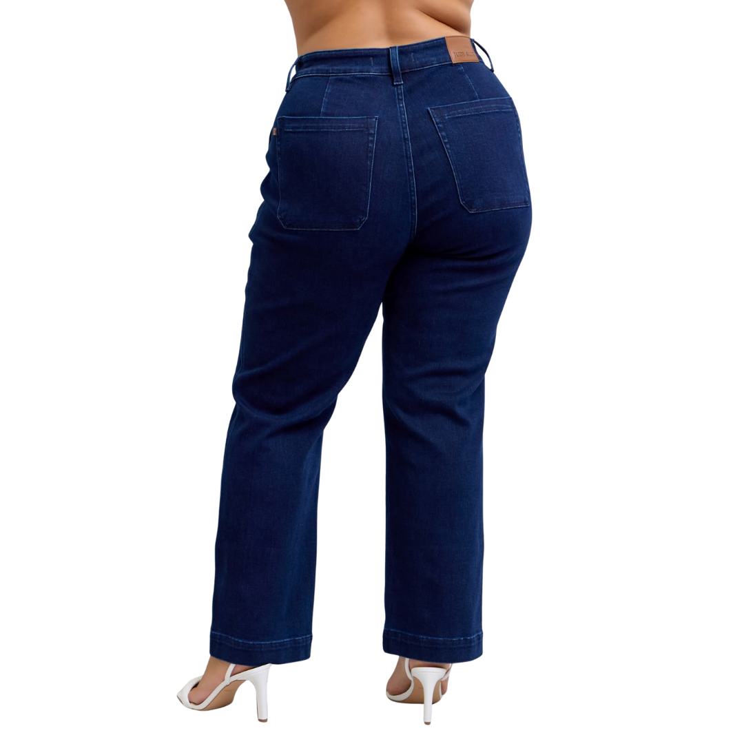 Work Wear Knee Patch Straight Judy Blue Jeans