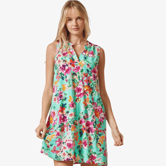 Lizzy Tank Dress In Floral Print - Shamelessly Glamorous