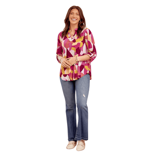Lizzy 3/4 Sleeve Top By Dear Scarlett - Shamelessly Glamorous