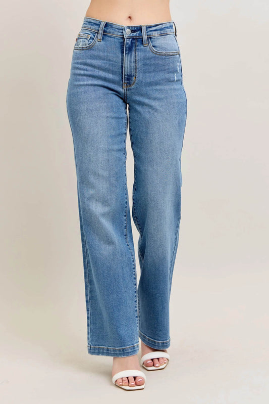 Judy Blue High Waist Straight Jeans Plus Size - Shamelessly Glamorous