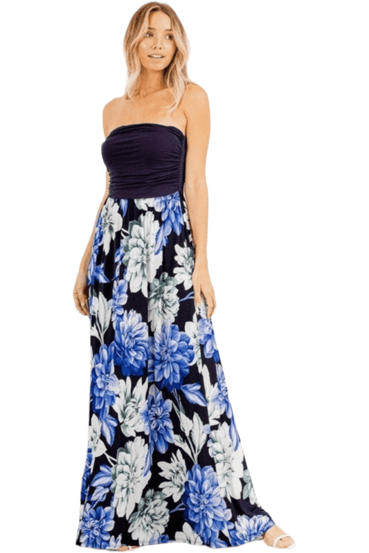 Floral Print Sleeveless Maxi Dress - Shamelessly Glamorous